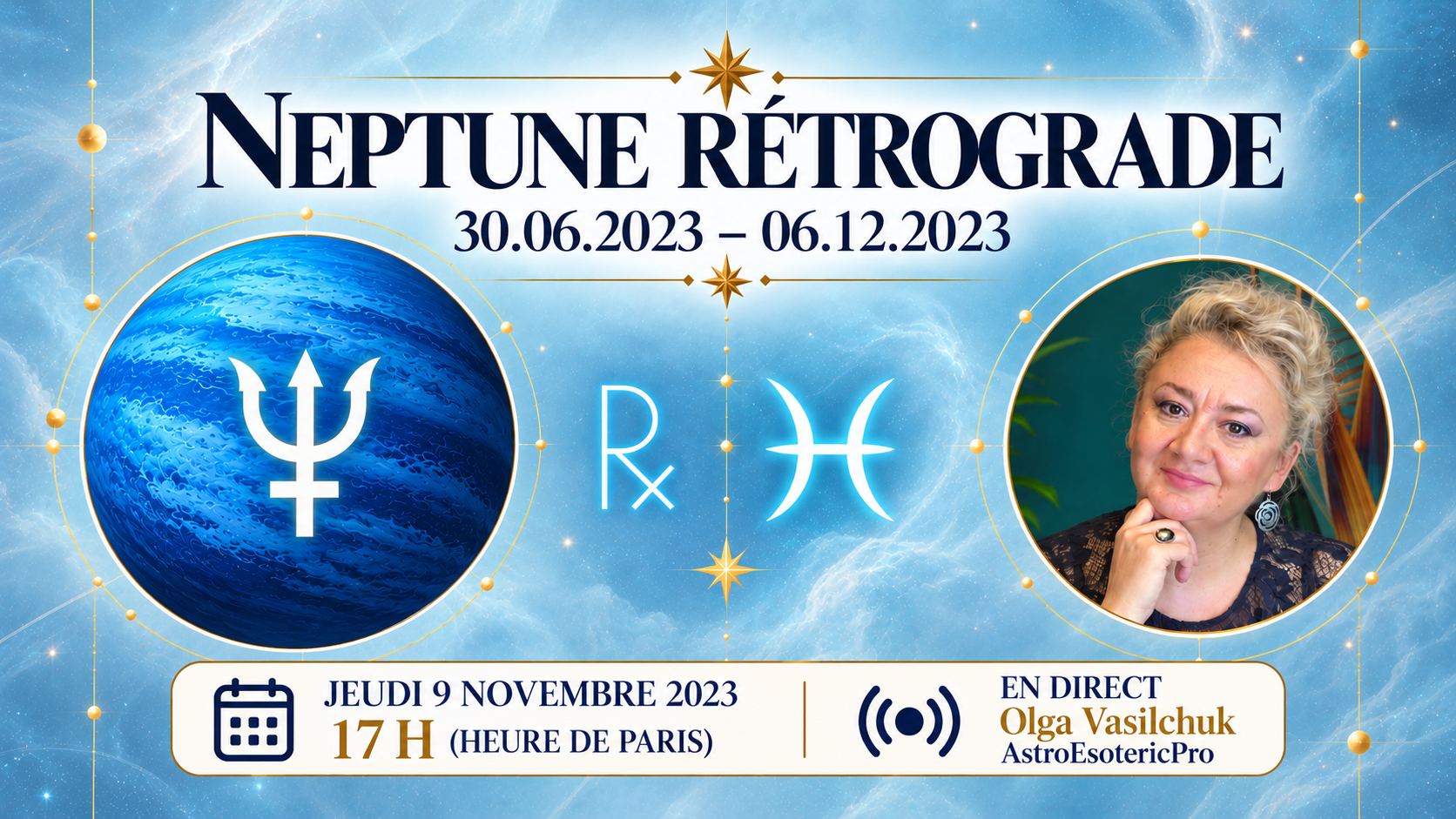 Neptune rétrograde en Poissons du 30 juin au 6 décembre 2023